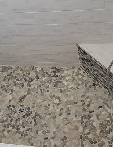 Floors2Interiors Photo Gallery : Bathroom shower floor tile